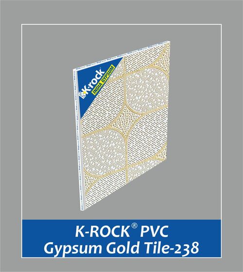 K-Rock PVC Laminated Gypsum Gold Tile - 238